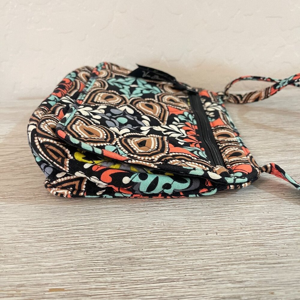 Vera Bradley Crossbody Bag On The Go Sierra Black Coral Turquoise - Picture 5 of 11